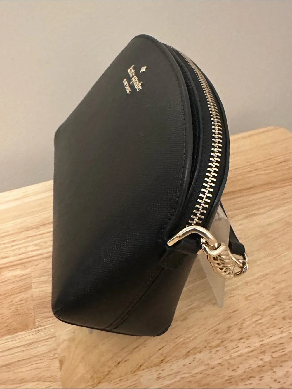 kate spade Black Saffiano Leather Ceossbody with Gold Chain and Leather Strap